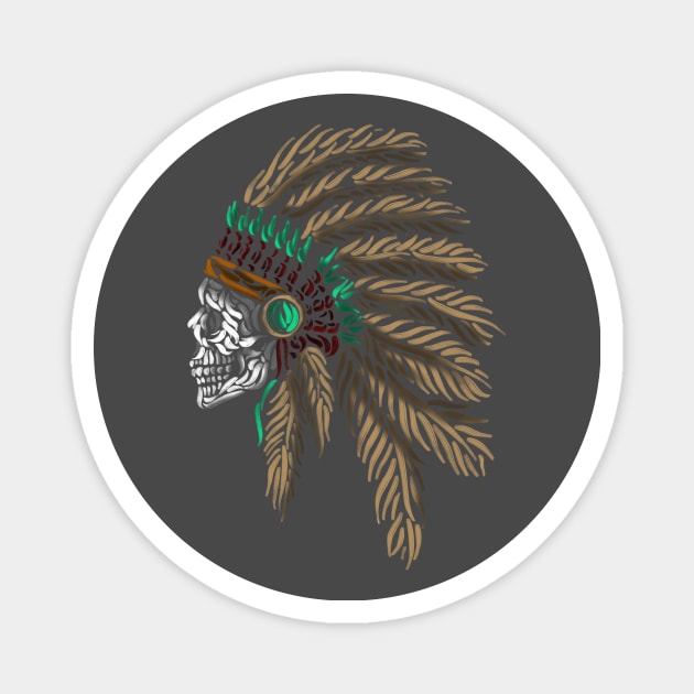 Native skull Magnet by Jeffmore